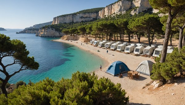 Cassis camping proche calanques mer