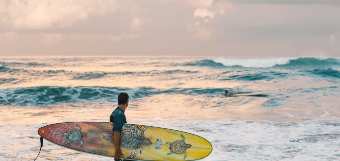 surf à la mer